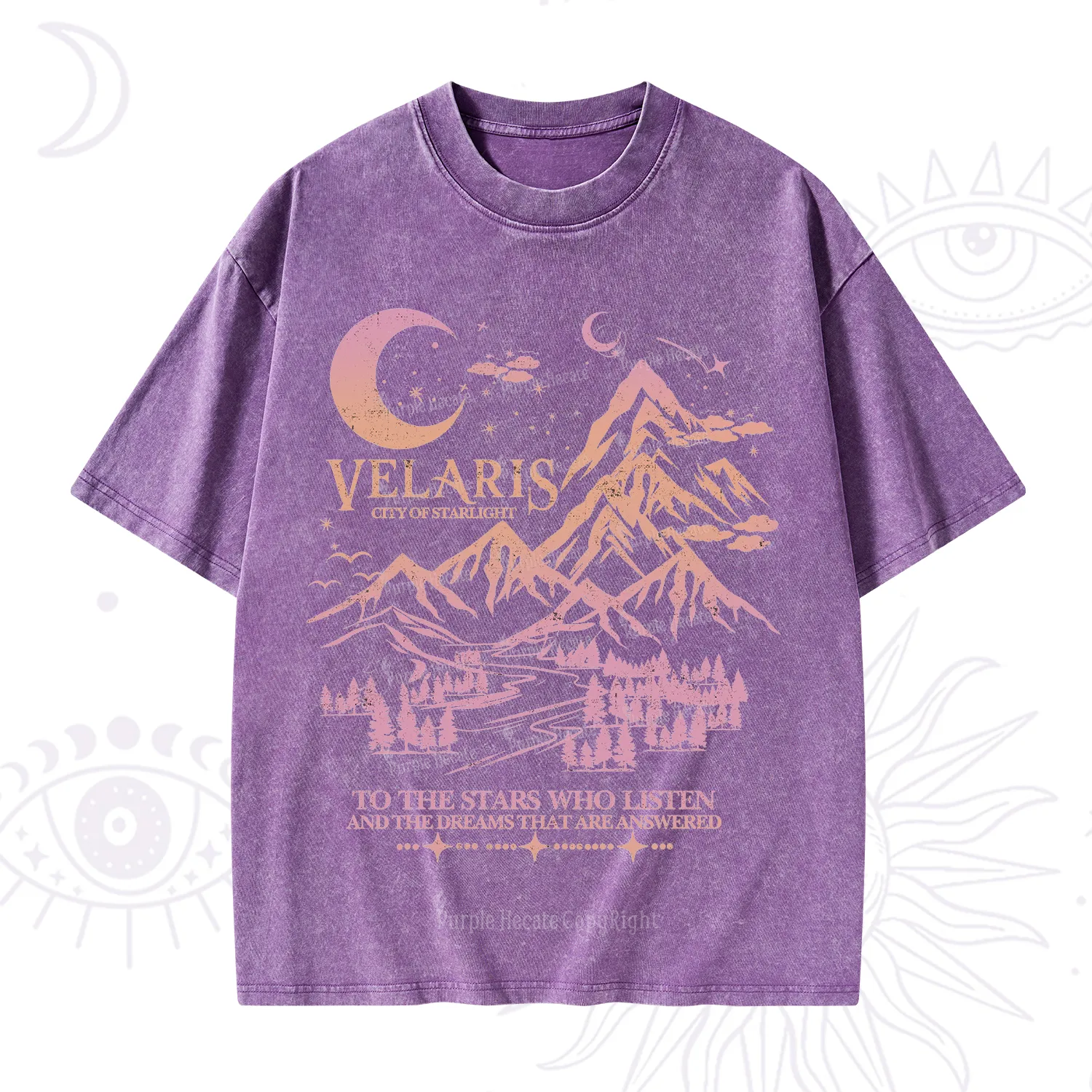 Purplehecate Echoes of the Hidden City Washed T-Shirt