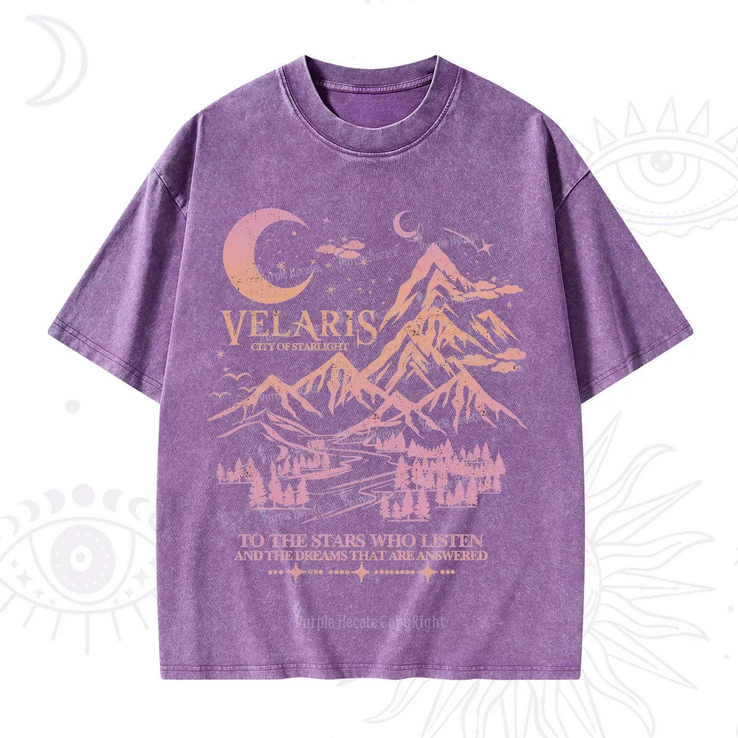 Purplehecate Echoes of the Hidden City Washed T-Shirt