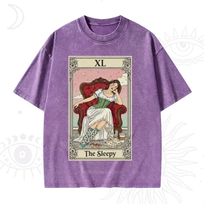 Purplehecate The Sleepy Tarot Washed T-Shirt