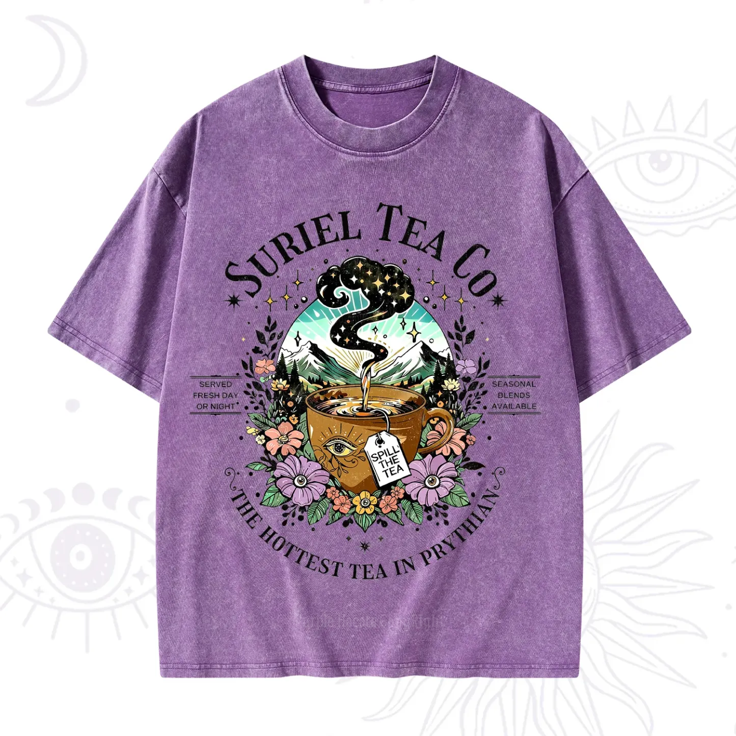 Purplehecate The Forest Tea Oracle Washed T-Shirt