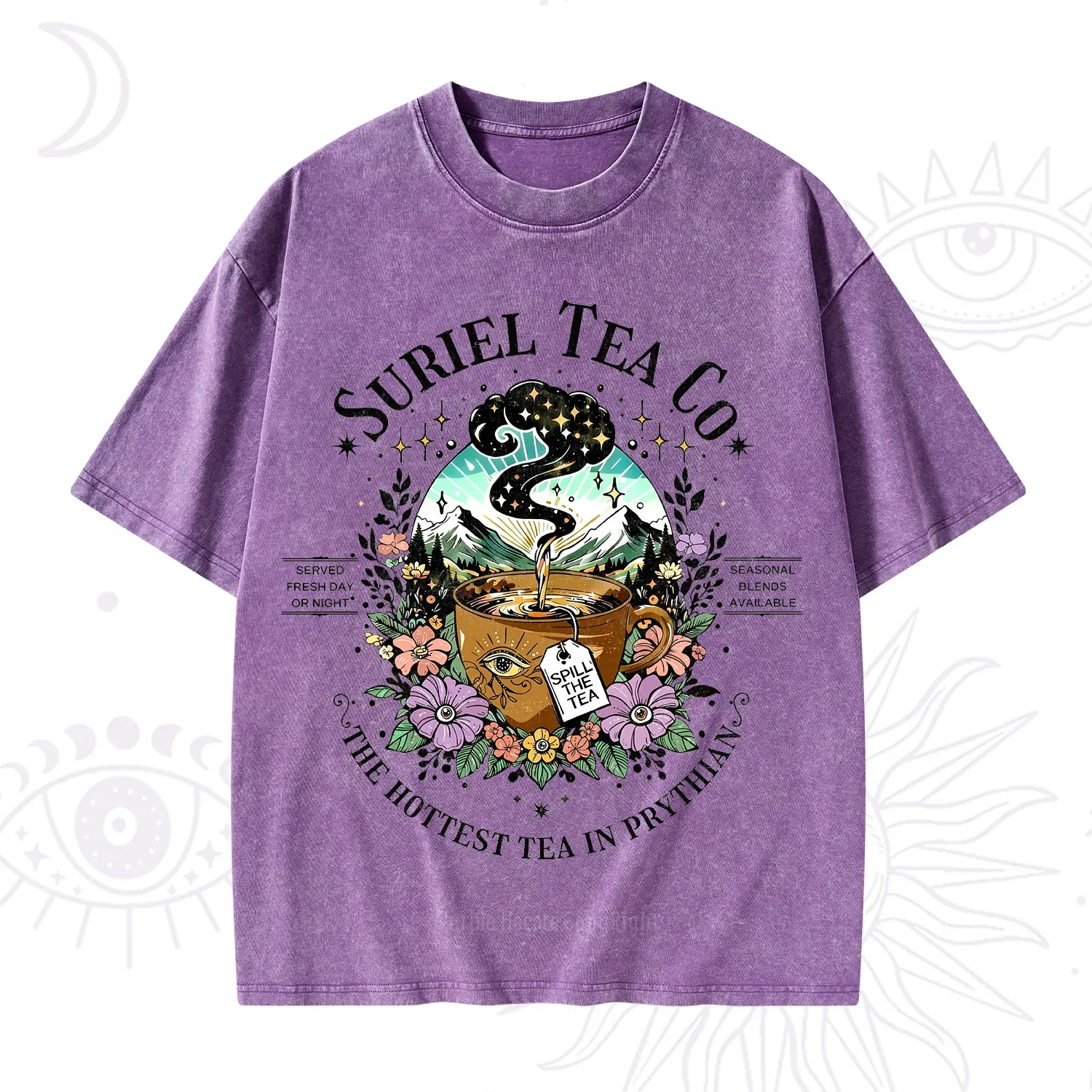 Purplehecate The Forest Tea Oracle Washed T-Shirt