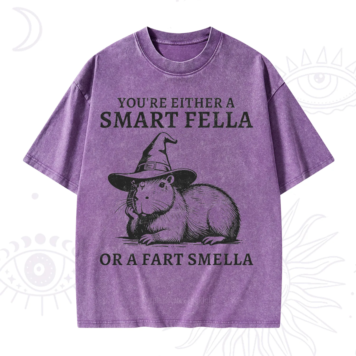 Purplehecate You're Either A Smart Fella or a Smart Fella Washed T-Shirt
