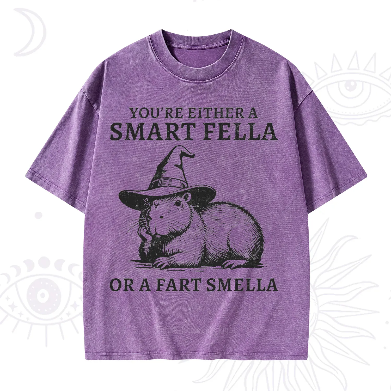 Purplehecate You're Either A Smart Fella or a Smart Fella Washed T-Shirt