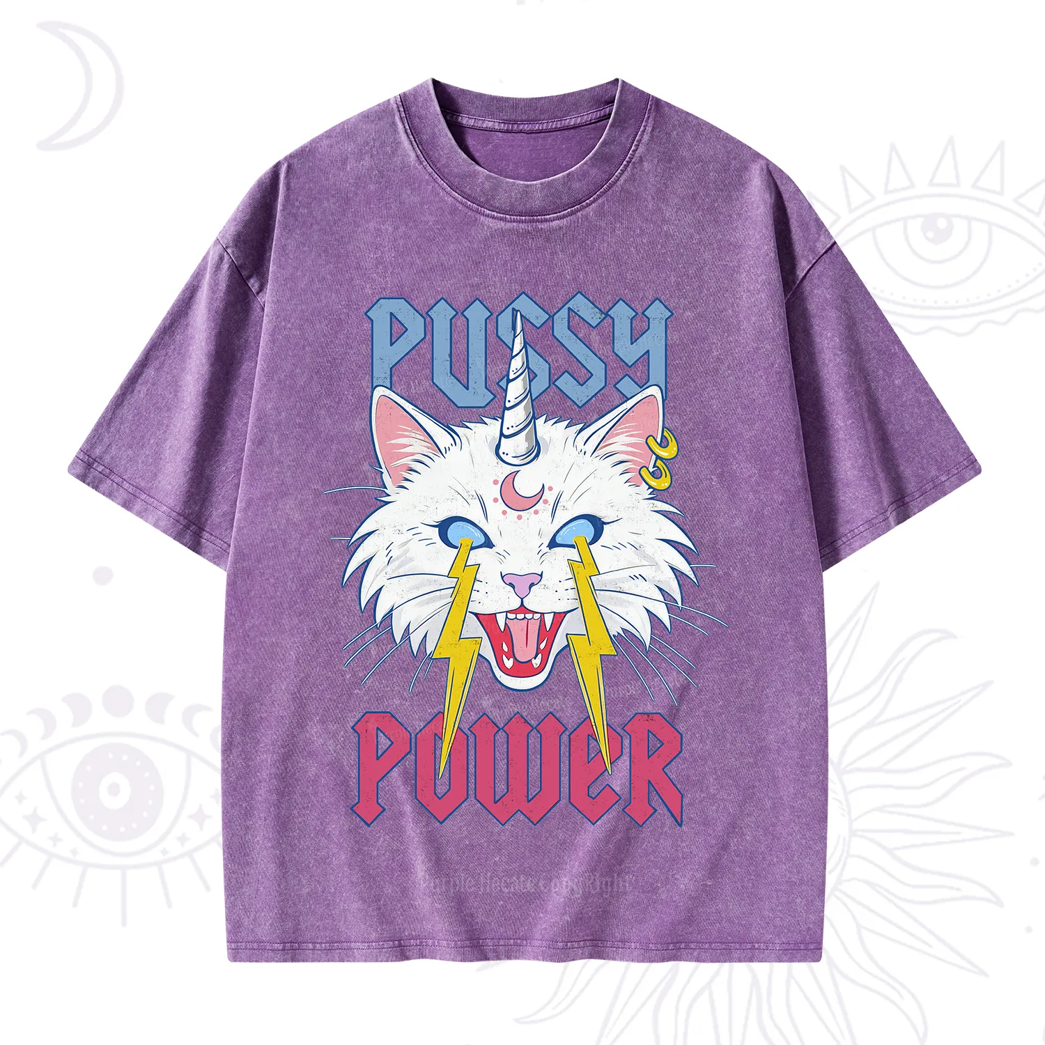 Purplehecate Pussy Power Washed T-Shirt