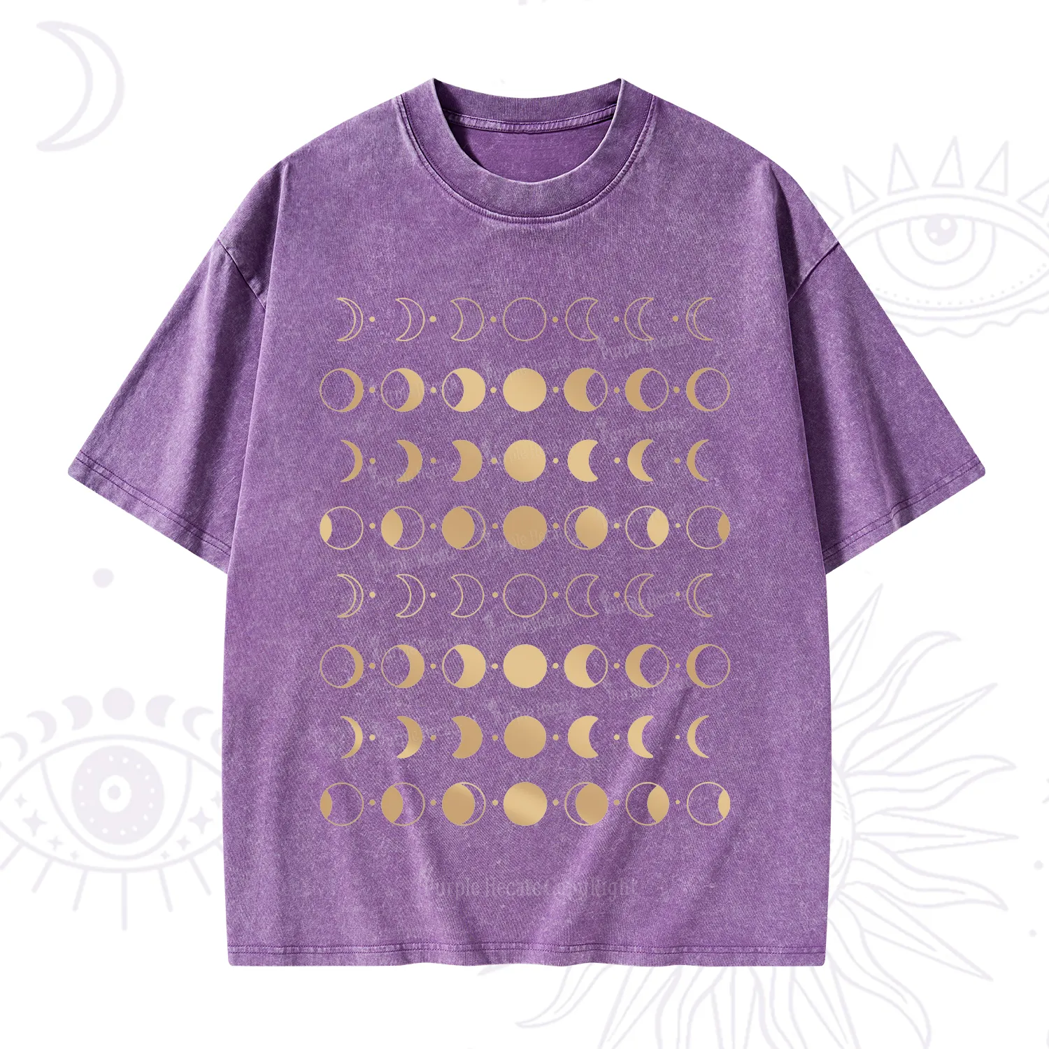 Purplehecate Phases Of Moon Washed T-Shirt