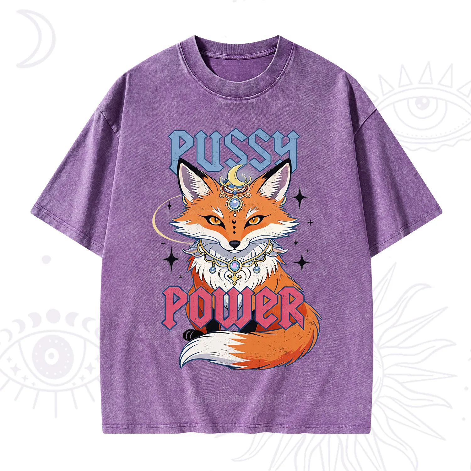 Purplehecate Pussy Power Washed T-Shirt