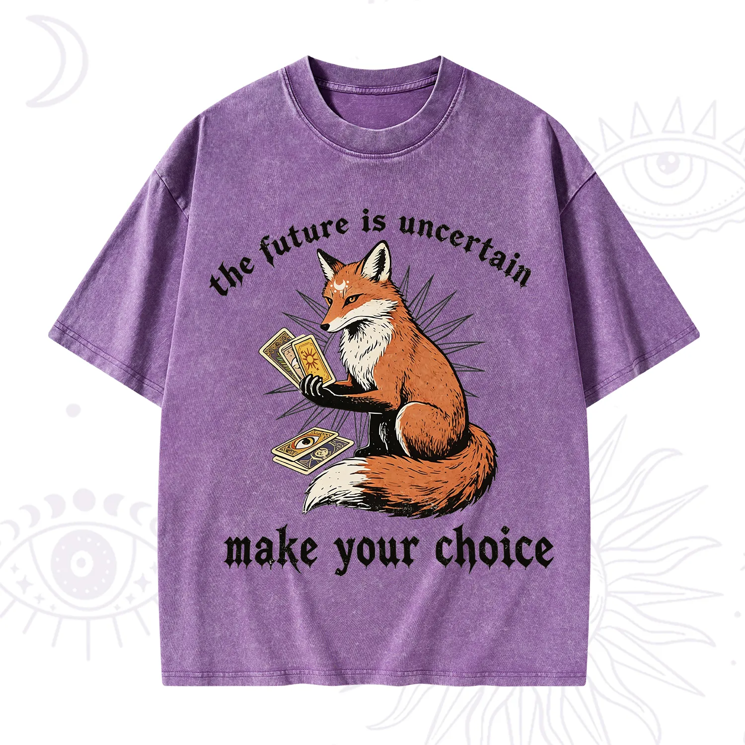 Purplehecate The Future Is Uncertain make Your Choice Washed T-Shirt