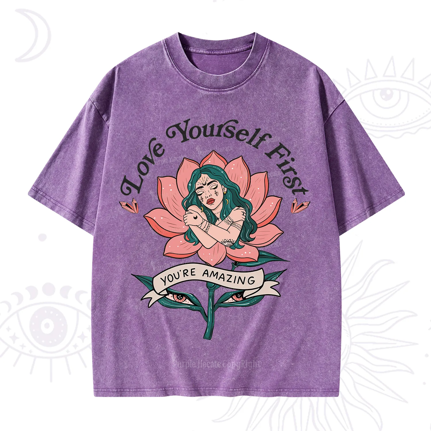 Purplehecate Love Yourself First Washed T-Shirt