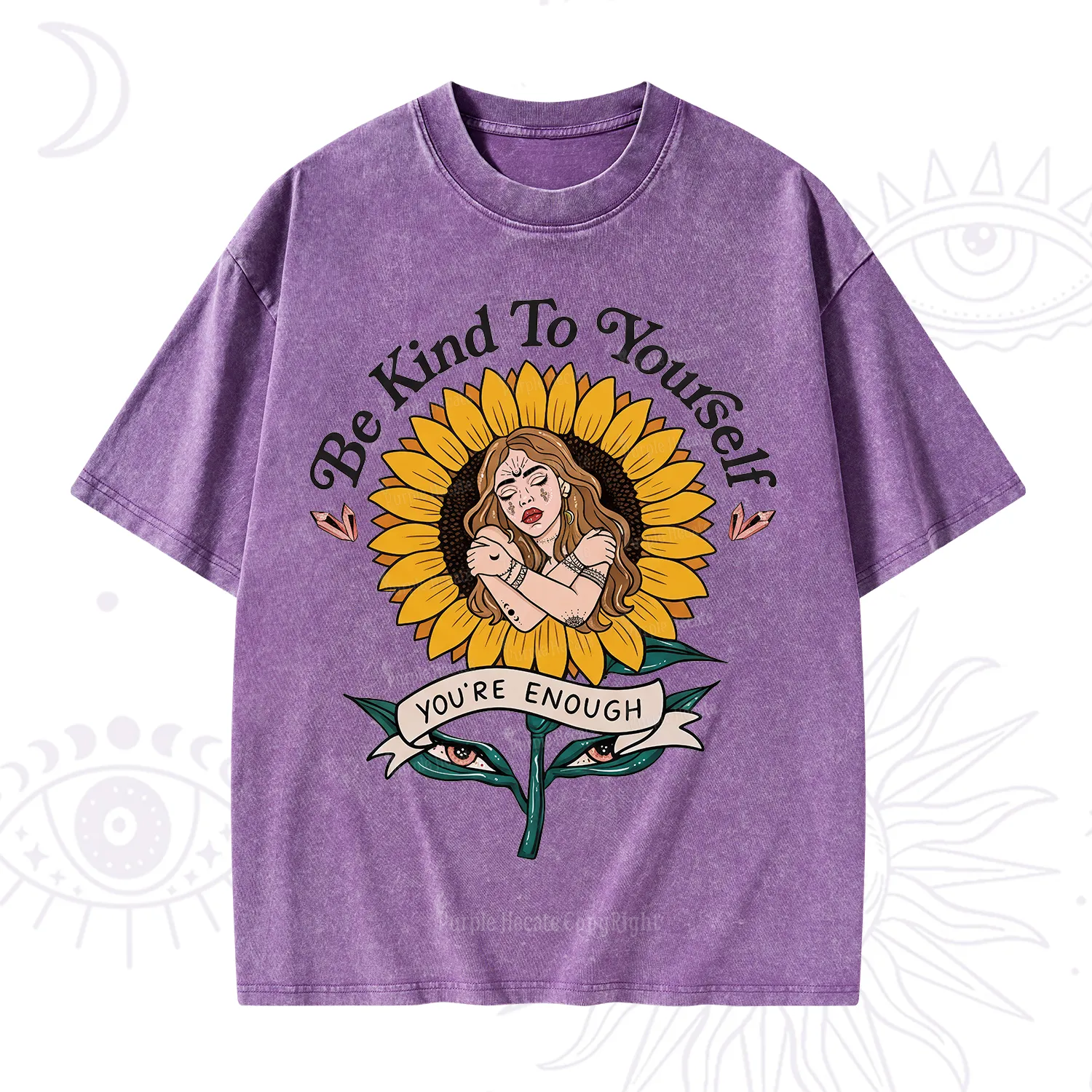 Purplehecate Be Kind To Yourself Washed T-Shirt