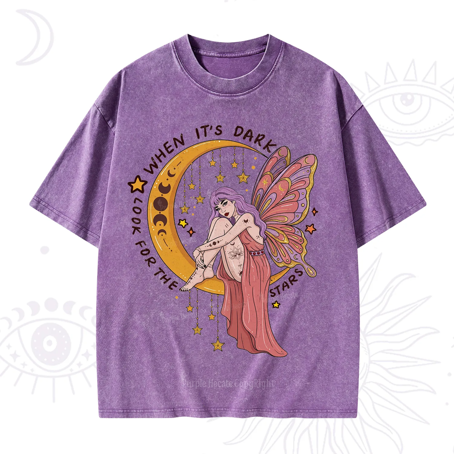 Purplehecate Look For The Stars Washed T-Shirt
