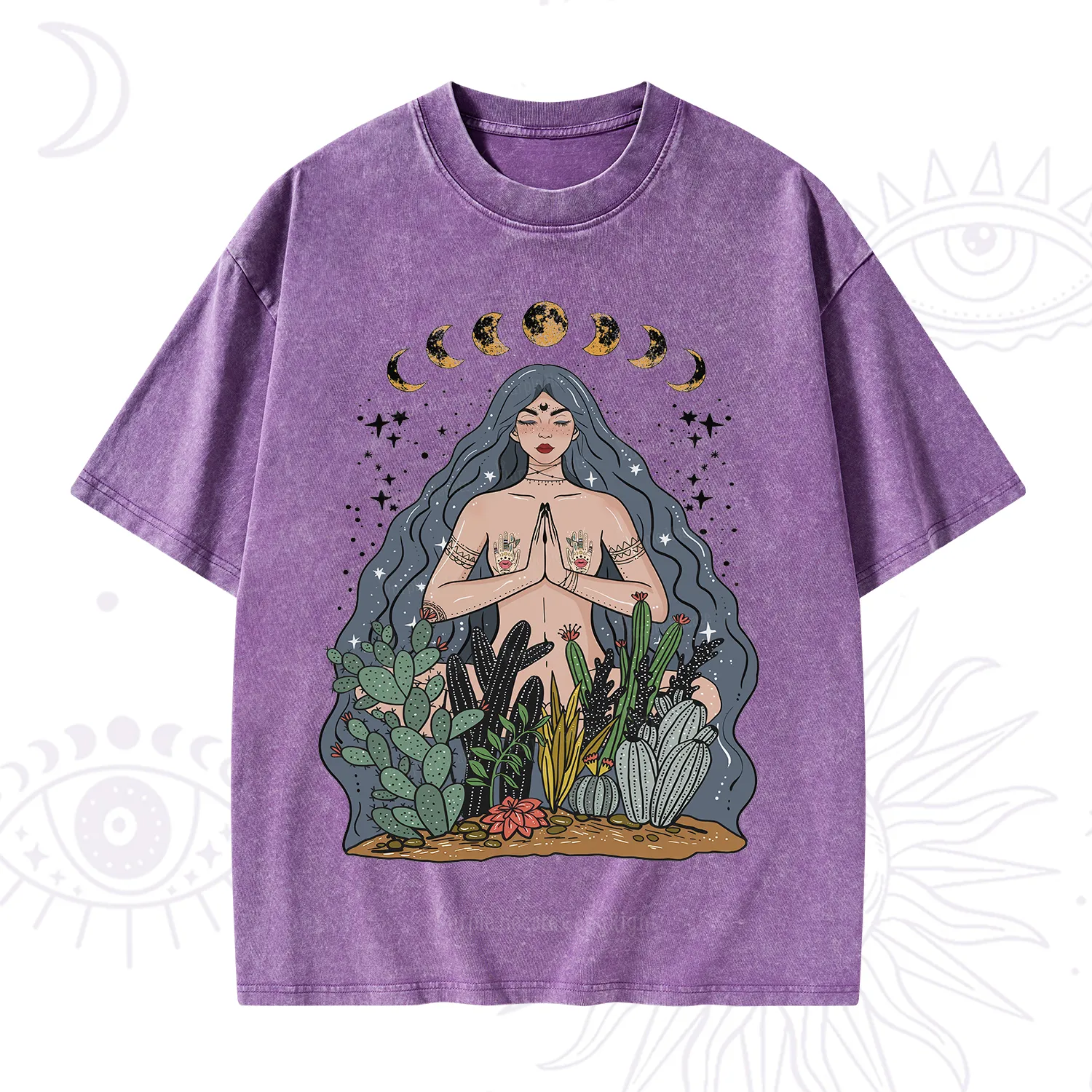 Purplehecate Goddess of Growth Washed T-Shirt