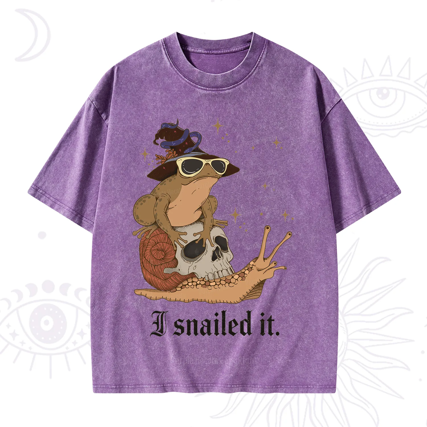 Purplehecate I Snailed It Washed T-Shirt