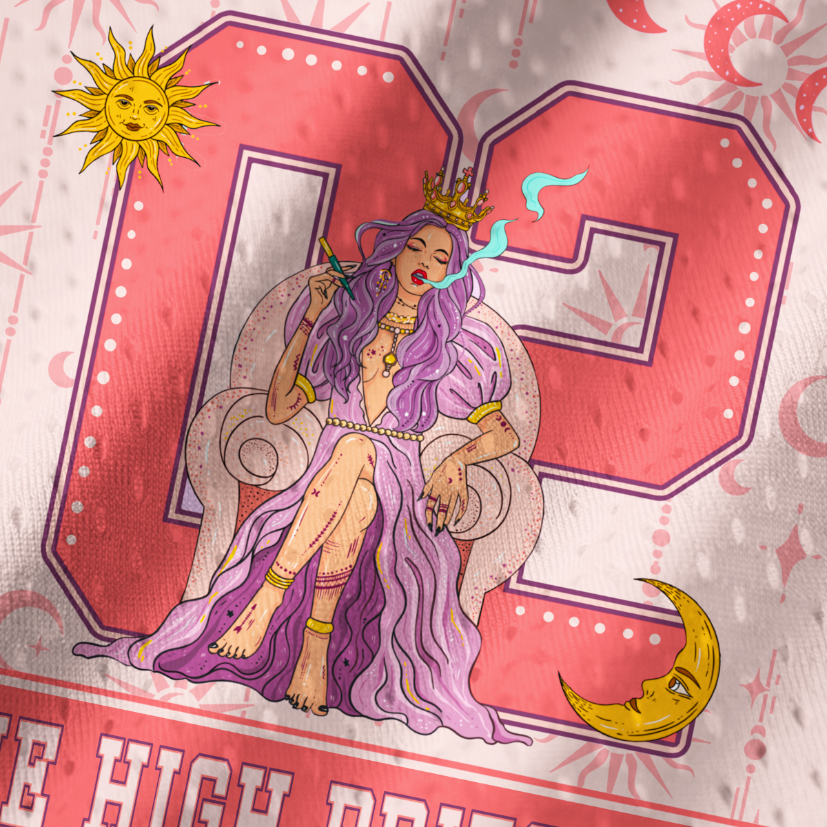 Purplehecate Arcana 02 The High Priestess Mesh Jersey Tank Top