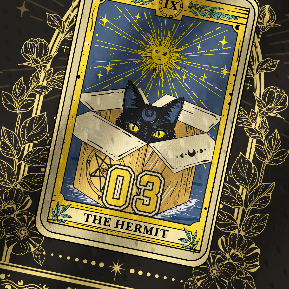 Purplehecate The Hermit Cat Tarot Card Mesh Jersey Tank Top