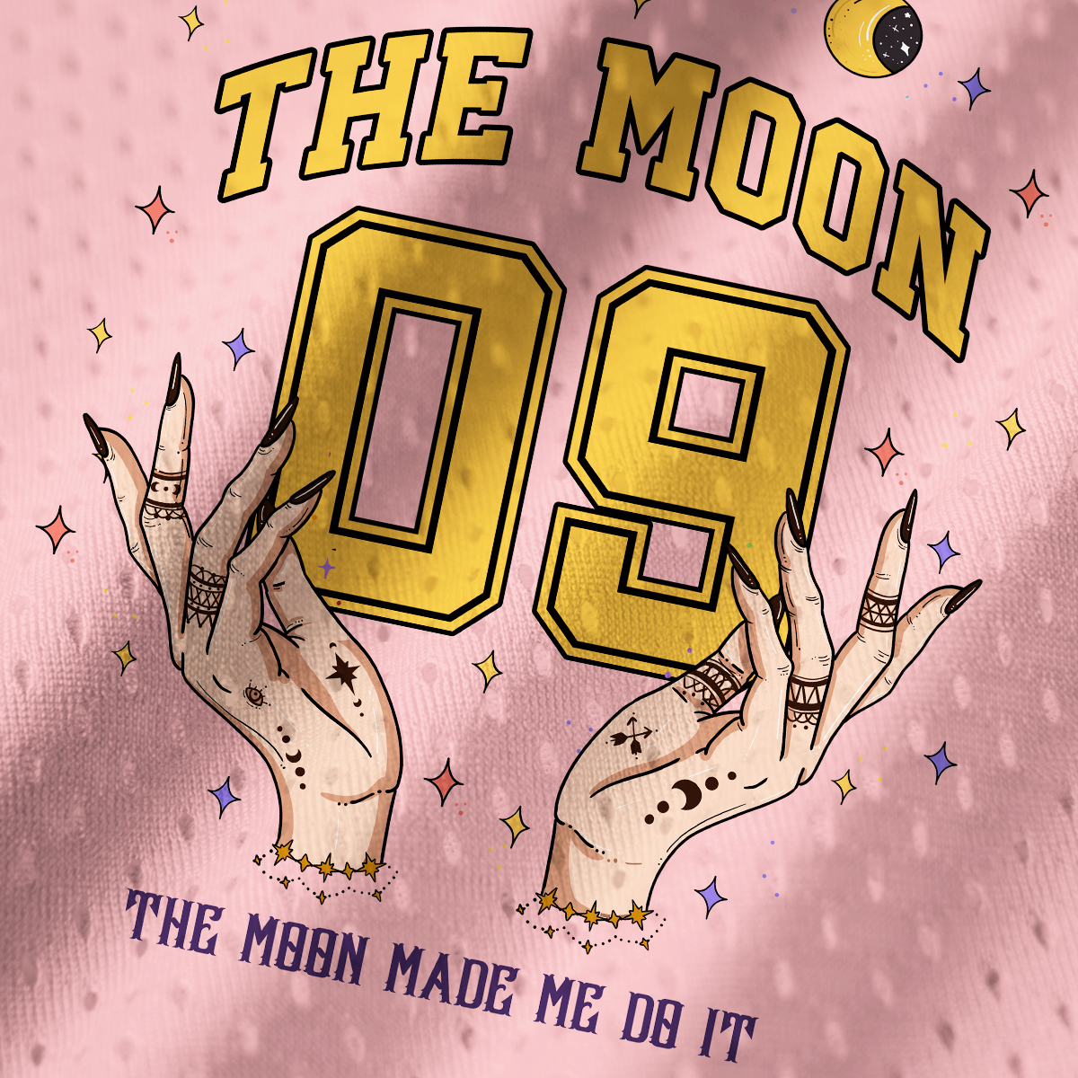 Purplehecate The Moon Made Me Do It Mesh Jersey Tank Top