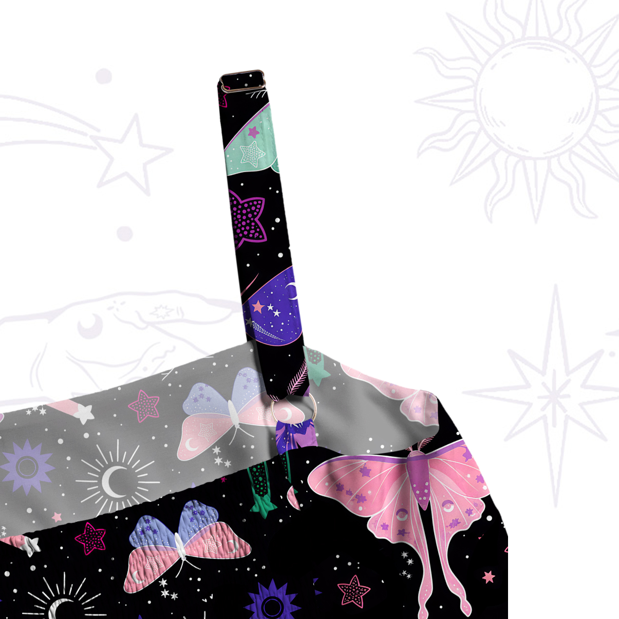 Purplehecate Midnight? Moth Wide Straps Maxi Dress
