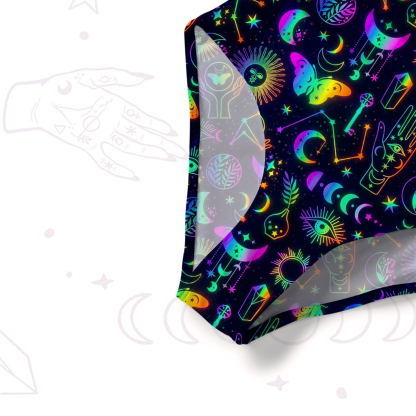 Purplehecate Blacklight Butterfly Slim-Strap Swimsuit