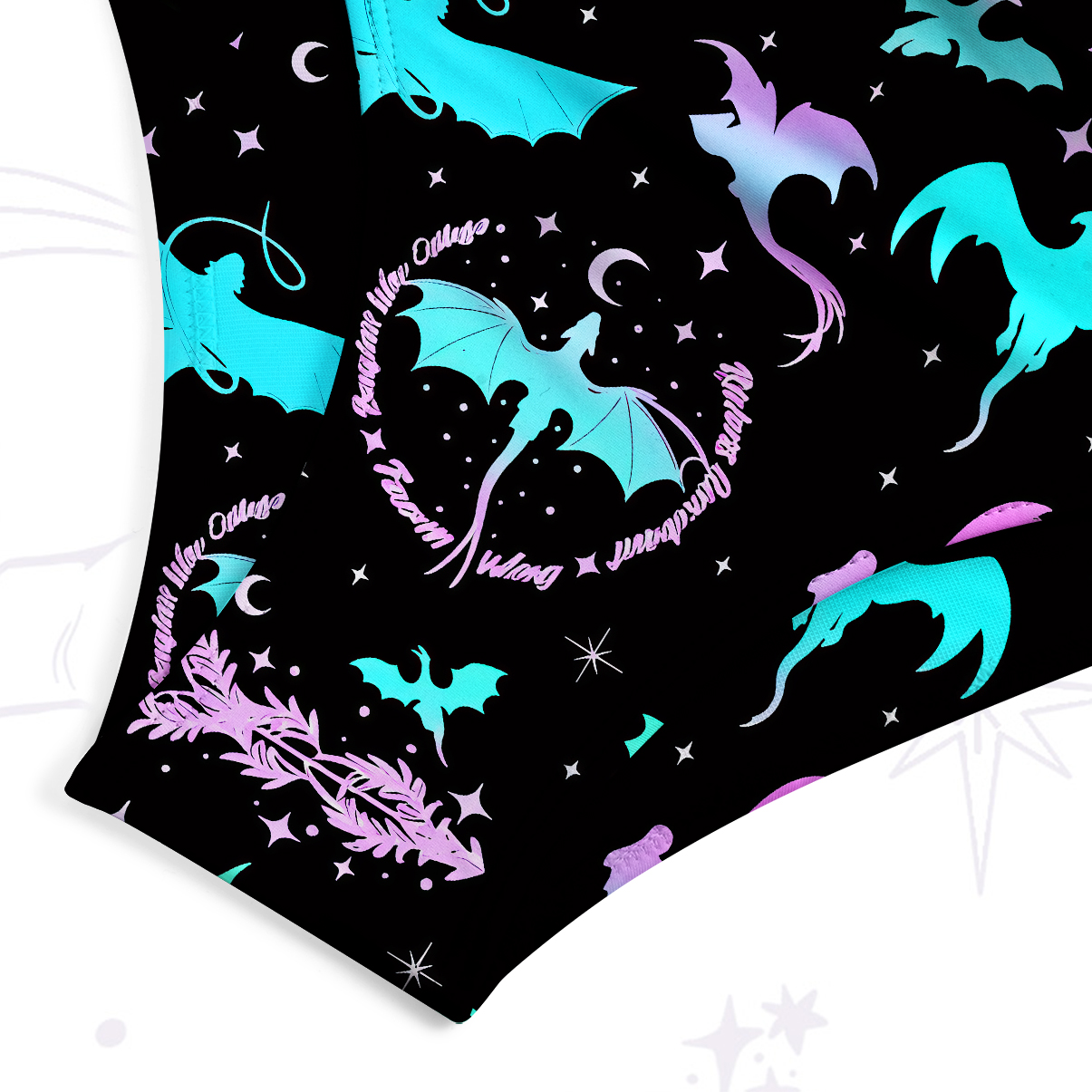 Purplehecate Neon Fantasy Dragon Allover Tank One Piece Swimsuit
