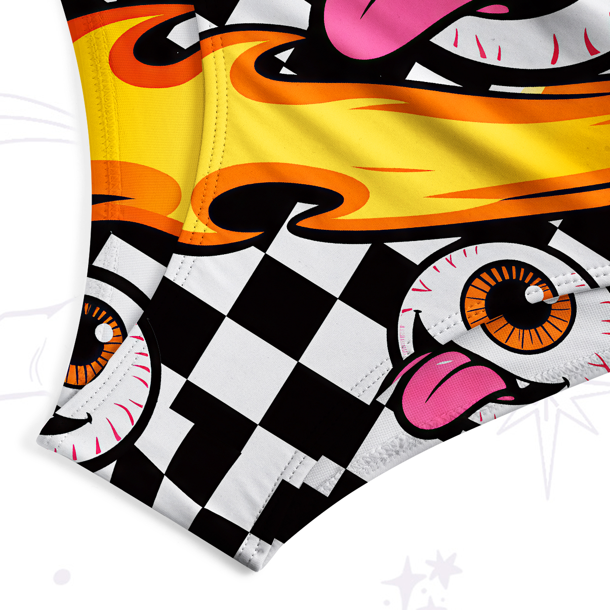 Purplehecate Flaming Eyeball Chaos Tank One Piece Swimsuit