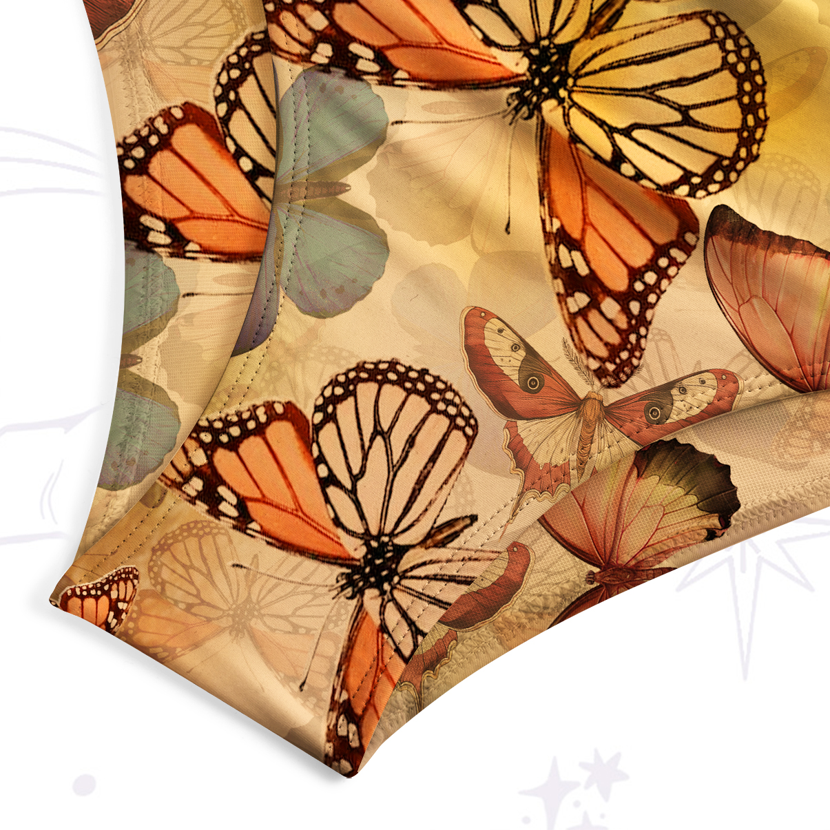 Purplehecate Monarch Butterfly Print Tank One Piece Swimsuit