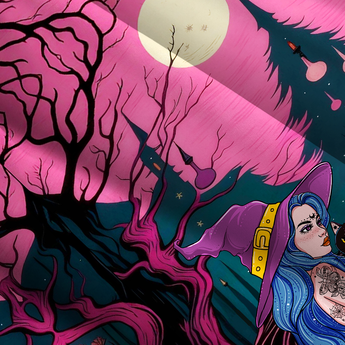 Purplehecate The Witch and Her Familia Wide Straps Maxi Dress