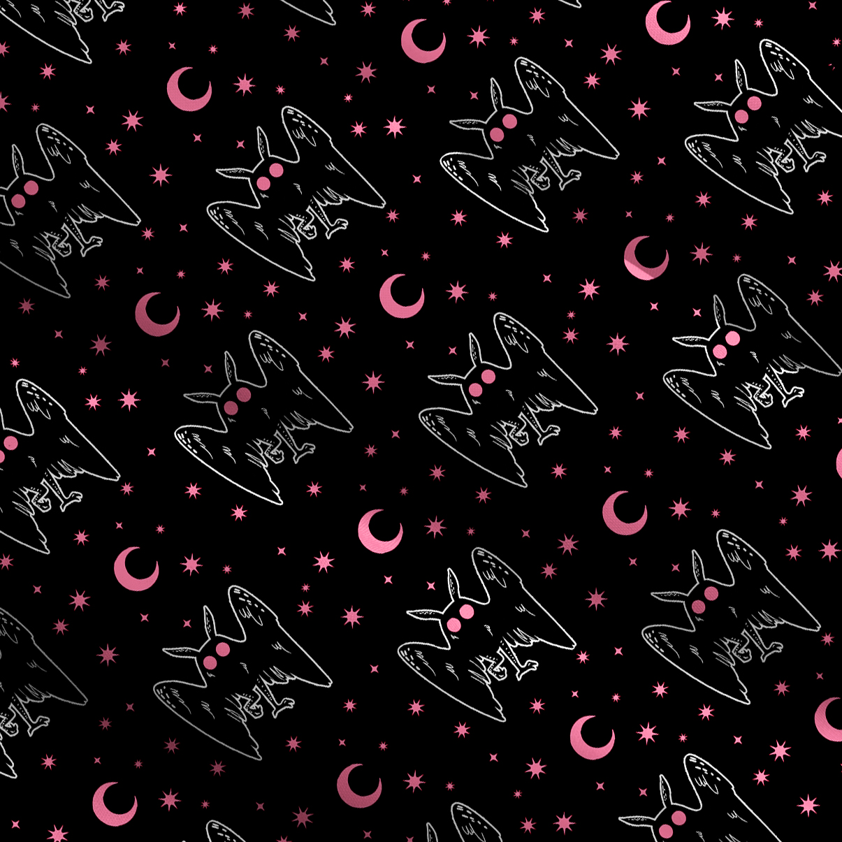 Purplehecate Witchy Mothman Night Wide Straps Maxi Dress