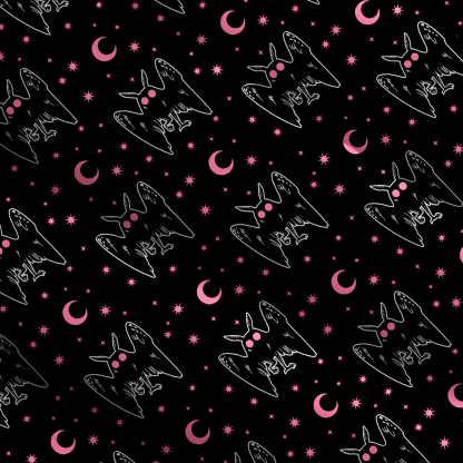 Purplehecate Witchy Mothman Night Wide Straps Maxi Dress