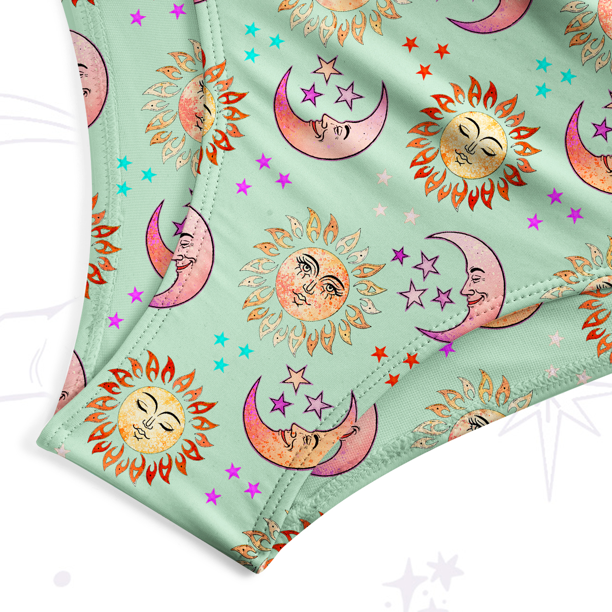 Purplehecate Dancing Suns and Lunar Dreams Tank One Piece Swimsuit
