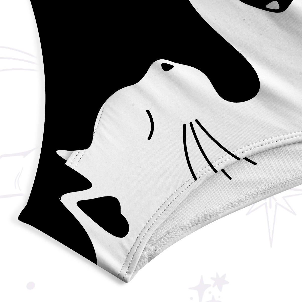 Purplehecate Yin Yang Cat Lover Tank One Piece Swimsuit