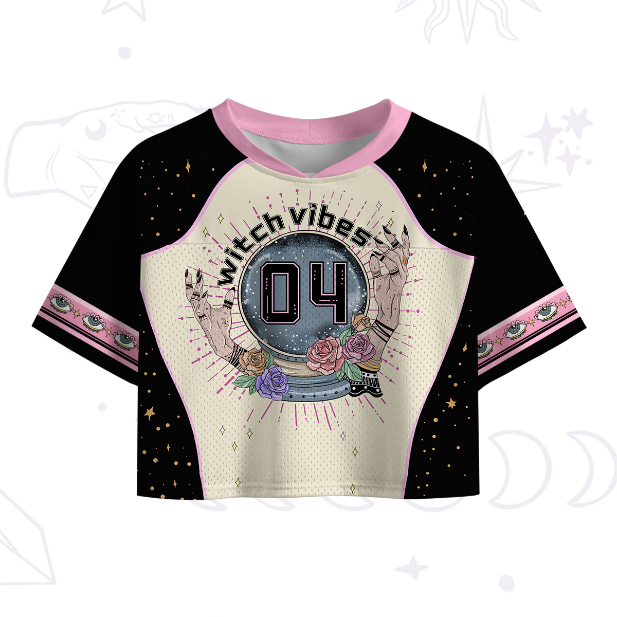 Purplehecate Witch Vibes Magic Crop Sports Jersey