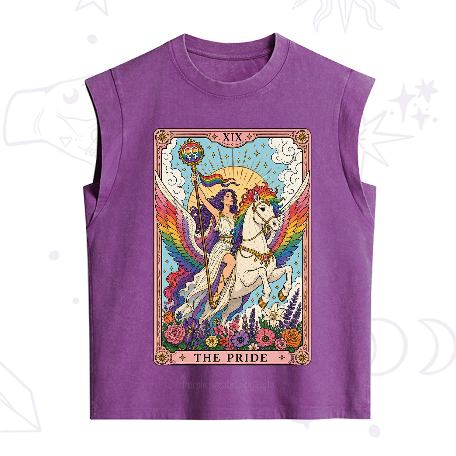 Purplehecate The Pride Tarot Card Vintage Washed Tank