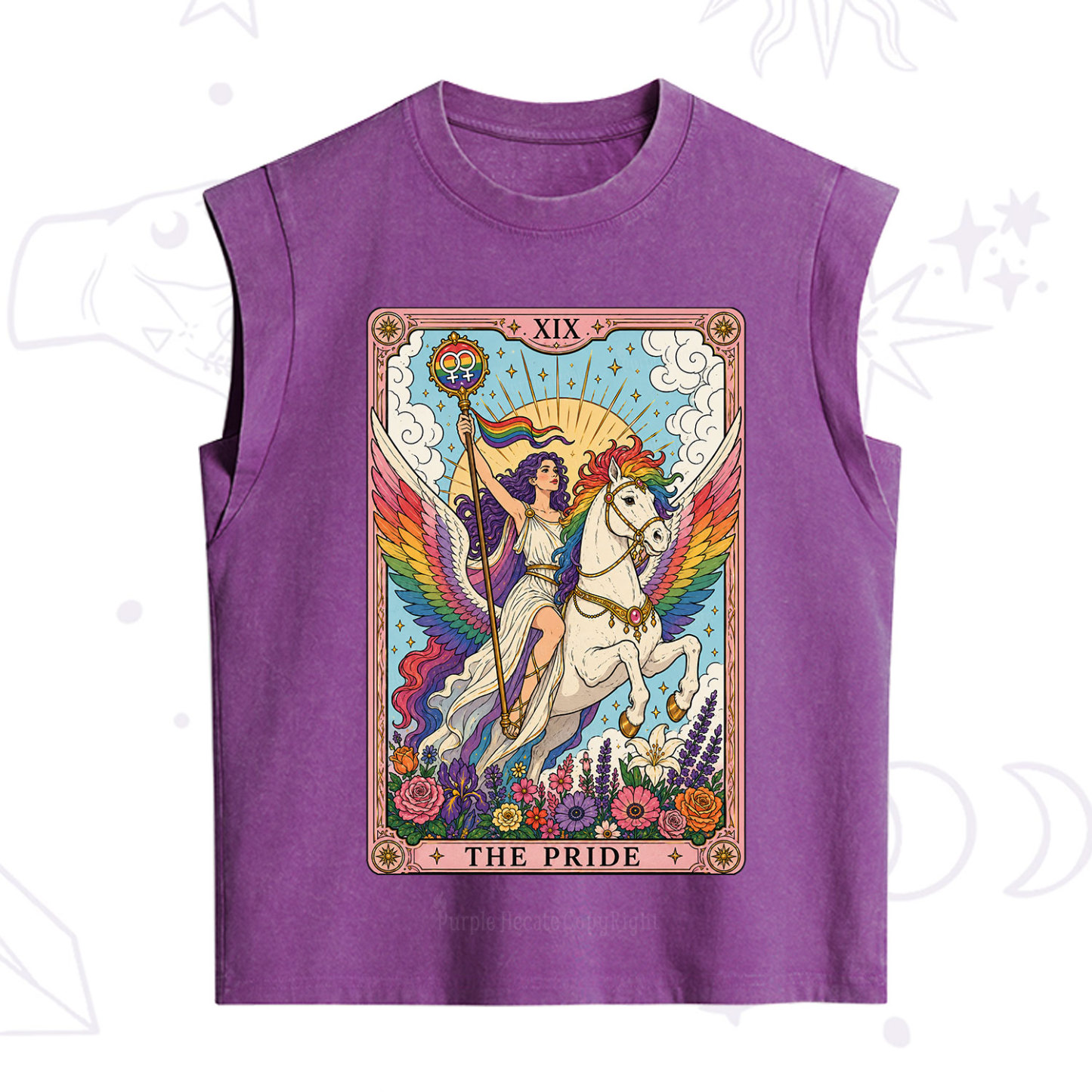 Purplehecate The Pride Tarot Card Vintage Washed Tank