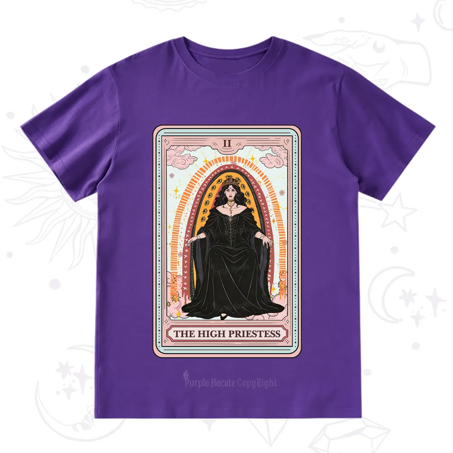 Purplehecate The High Priestess Tarot T-Shirt