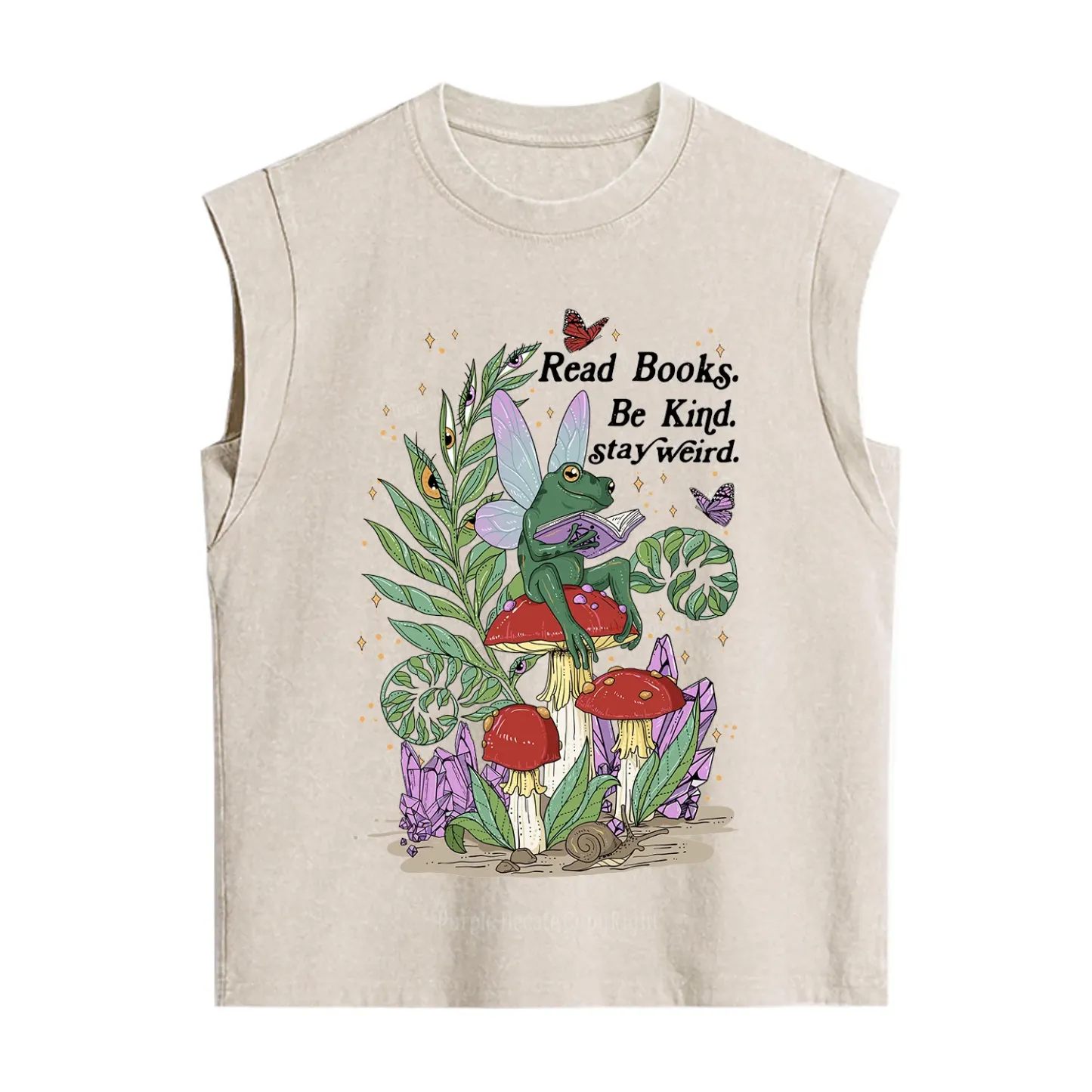 Purplehecate Read Books Be Kind Stay Weird Vintage Washed Tank