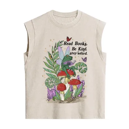 Purplehecate Read Books Be Kind Stay Weird Vintage Washed Tank