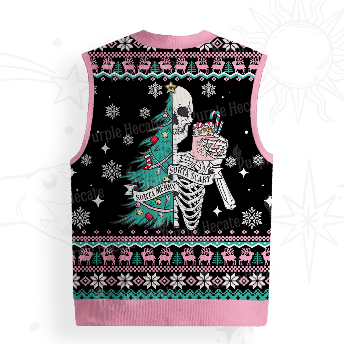 Purplehecate Sorta Merry Sorta Scary Christmas Ugly Sweater Vest