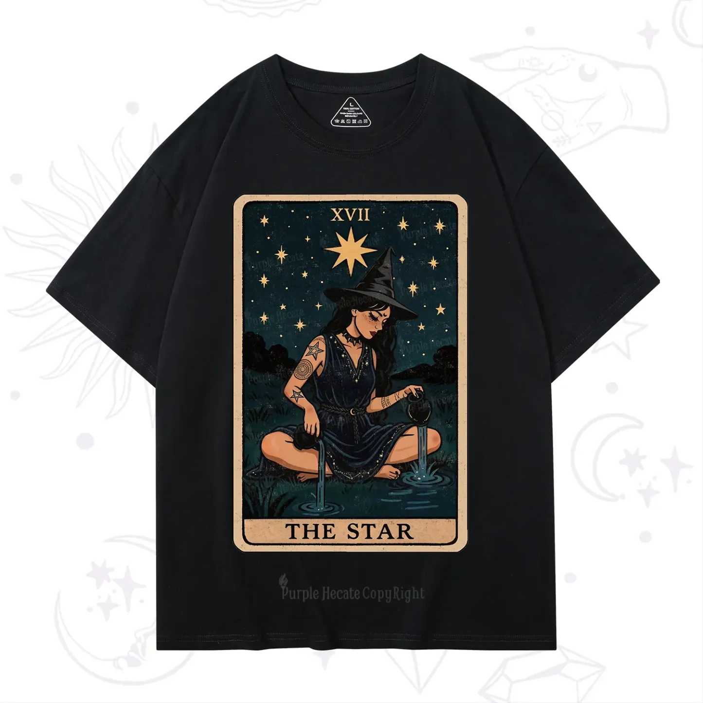 Purplehecate The Star Witch Tarot T-Shirt