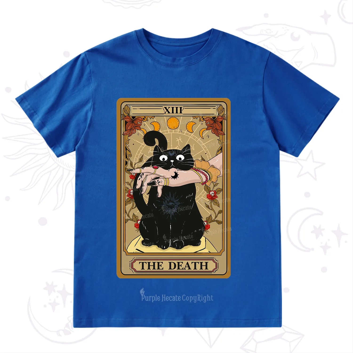 Purplehecate The Death Tarot Black Cat T-Shirt