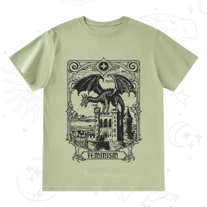 Purplehecate Medieval Feminist Dragon T-Shirt