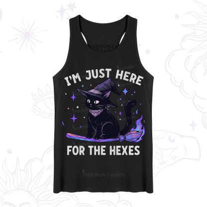 Purplehecate I'm Just Here for the Hexes Witch Cat Tank