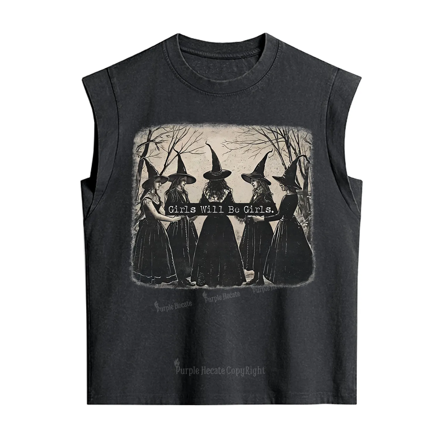 Purplehecate Girls Will Be Girls Witch Vintage Washed Tank