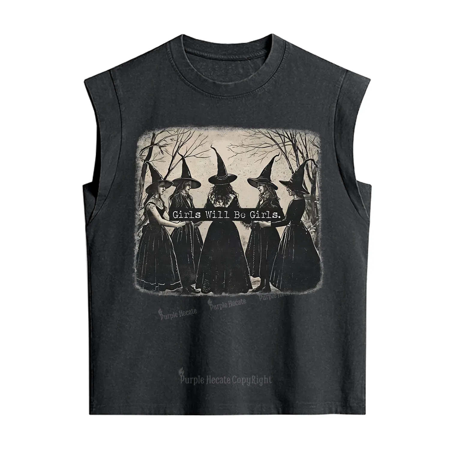 Purplehecate Girls Will Be Girls Witch Vintage Washed Tank