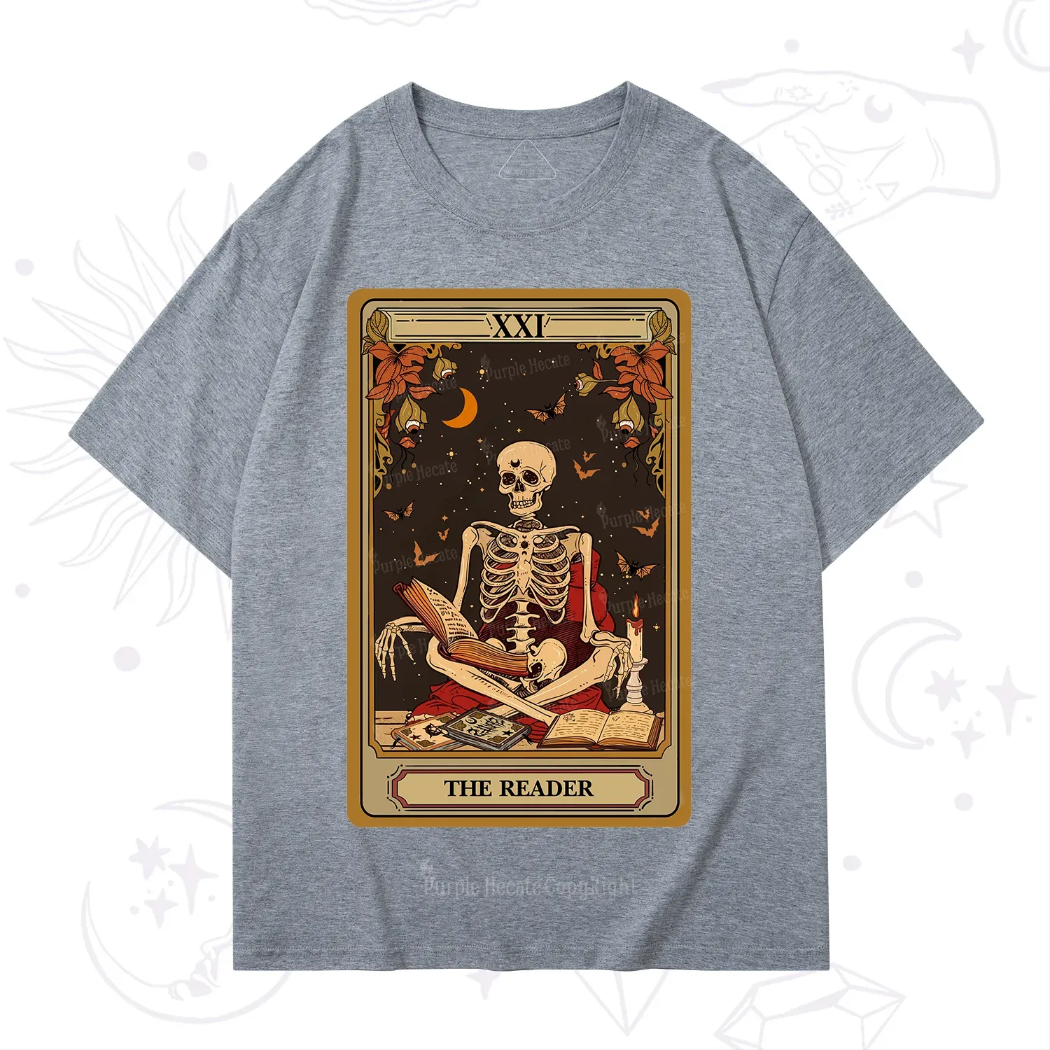 Purplehecate The Reader Tarot Card T-Shirt