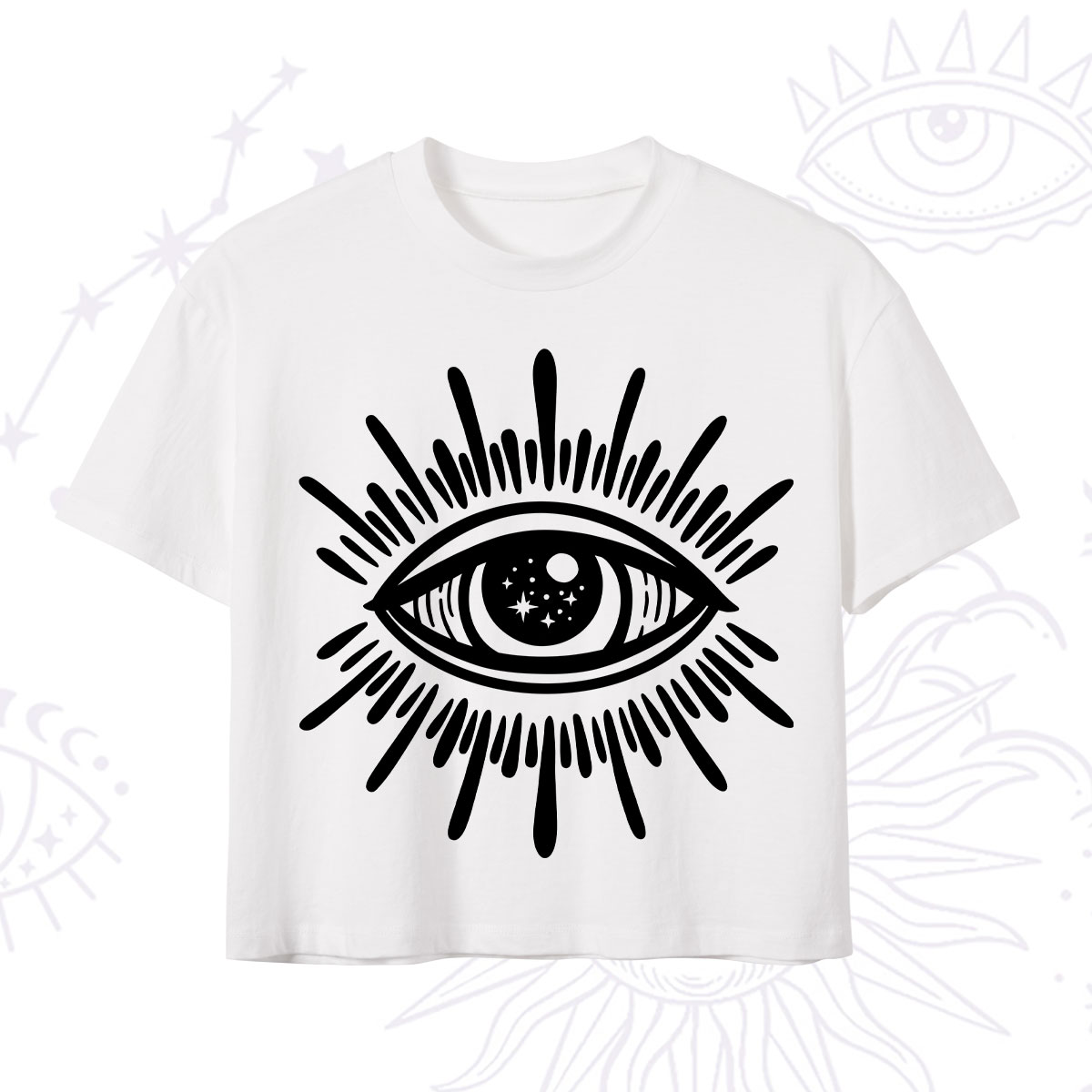 Purplehecate Evil Eye Crop T-Shirt