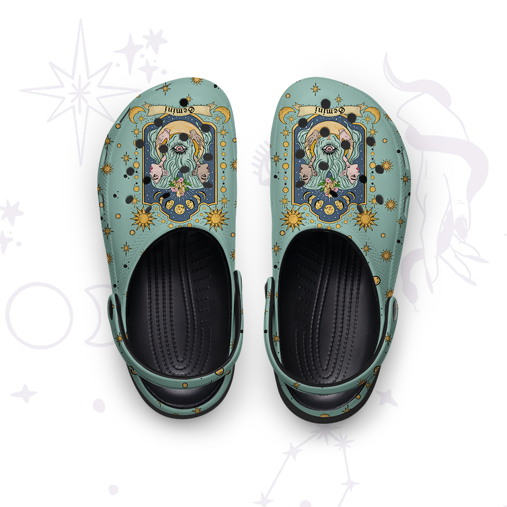 Purplehecate Gemini Zodiac Rubber Clogs