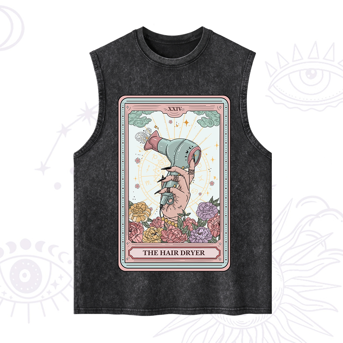 Purplehecate The Hair Dryer Life Tarot Washed Tank