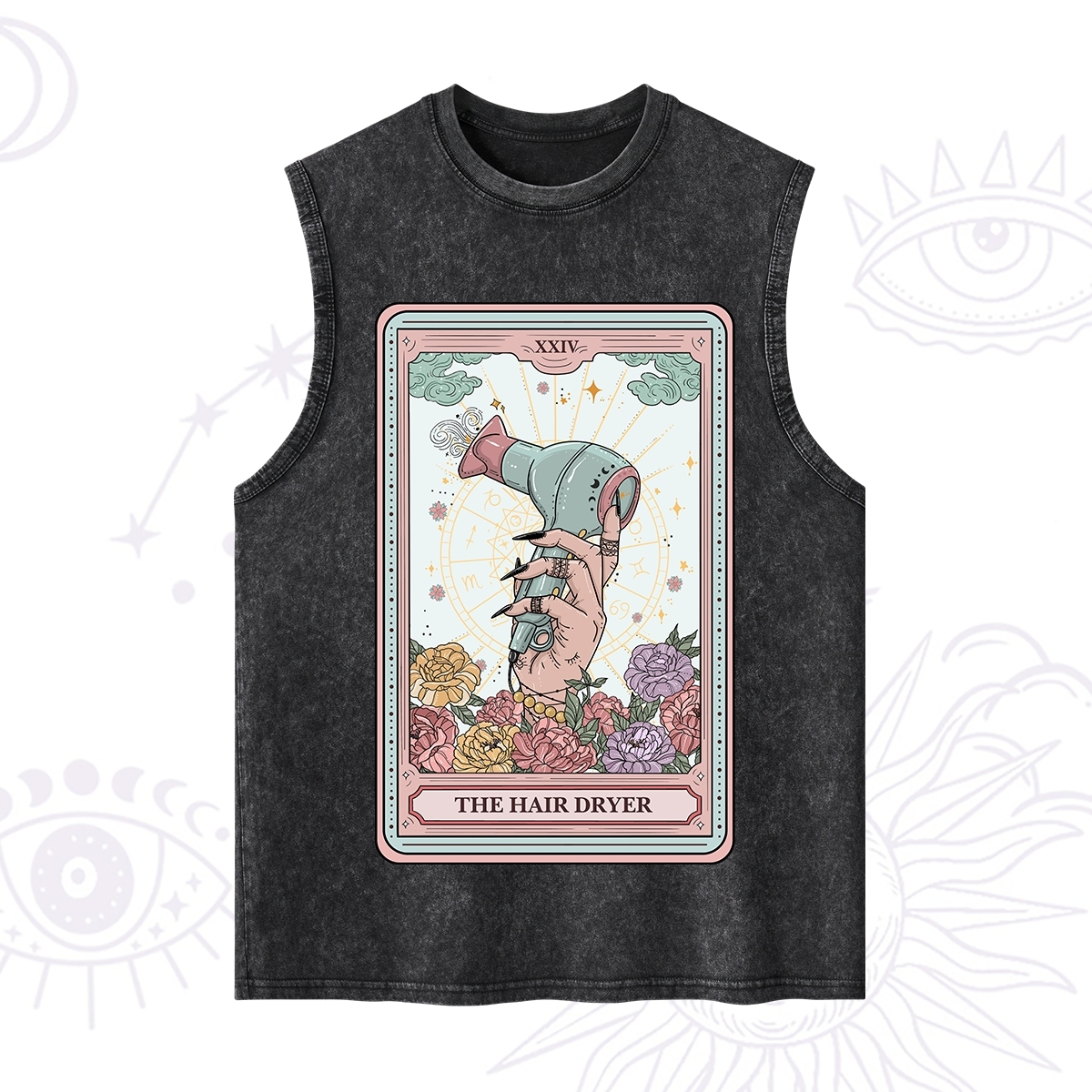 Purplehecate The Hair Dryer Life Tarot Washed Tank