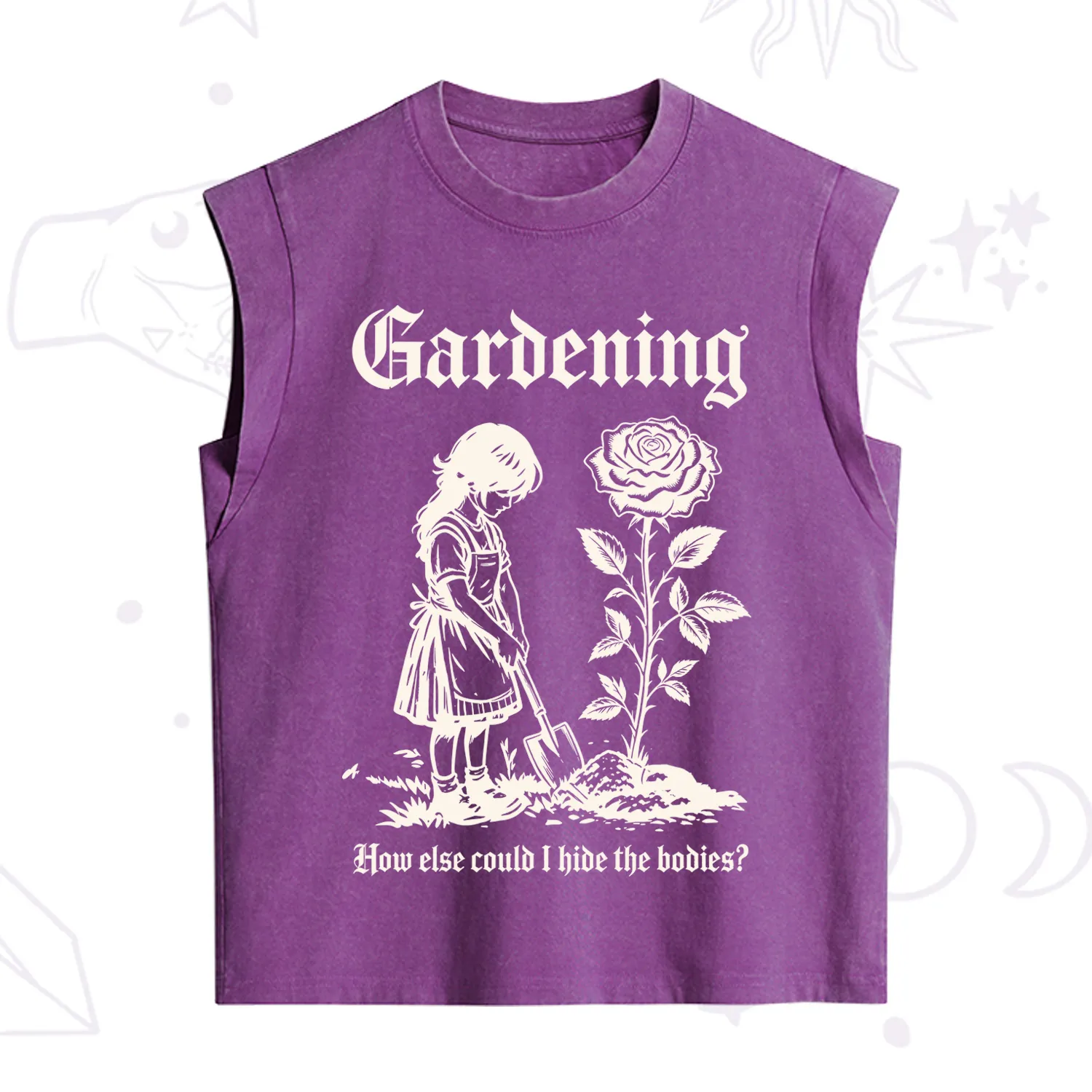 Purplehecate Gardening How Else Could I Hide the Bodies Vintage Washed Tank