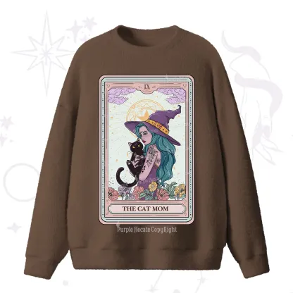 Purplehecate The Gothic Cat Mom Tarot Fuzzy Ugly Sweater