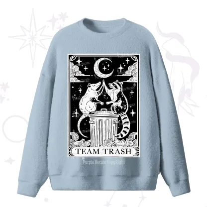 Purplehecate The Team Trash Tarot Fuzzy Ugly Sweater